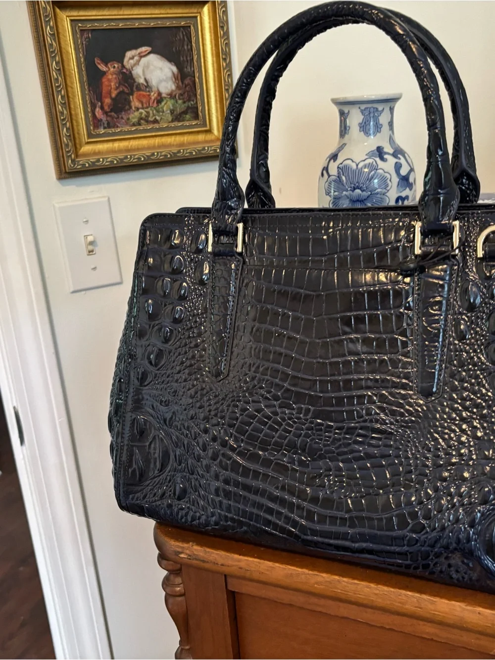 BRAHMIN Deep Navy Finley - Picture 5 of 7